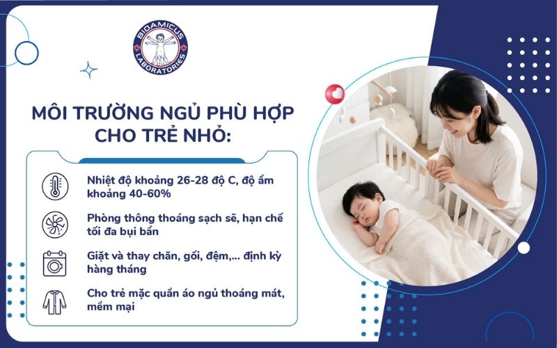 M&ocirc;i trường ngủ sạch sẽ th&ocirc;ng tho&aacute;ng sẽ hạn chế dị nguy&ecirc;n khiến trẻ ho v&agrave; n&ocirc;n trớ về đ&ecirc;m