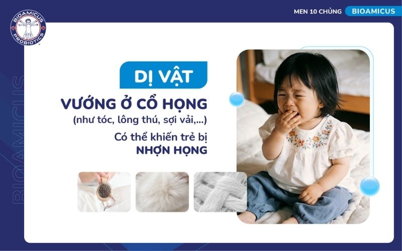 Trẻ c&oacute; thể bị nhợn do dị vật