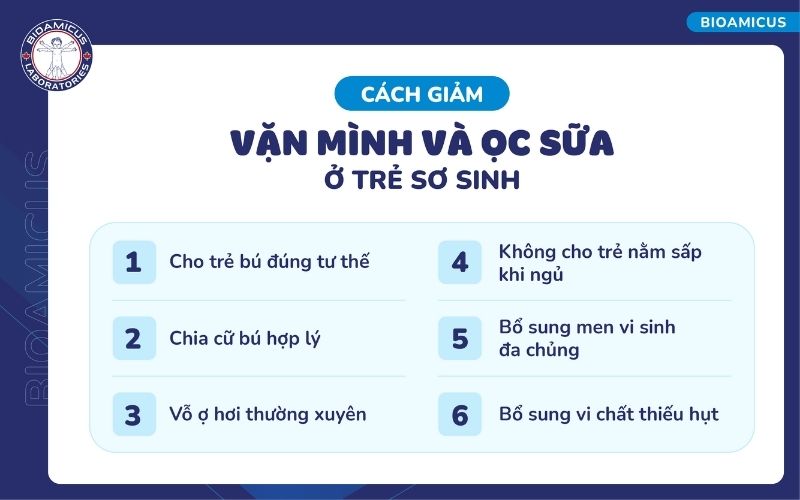 C&aacute;ch giảm vặn m&igrave;nh ọc sữa ở trẻ sơ sinh