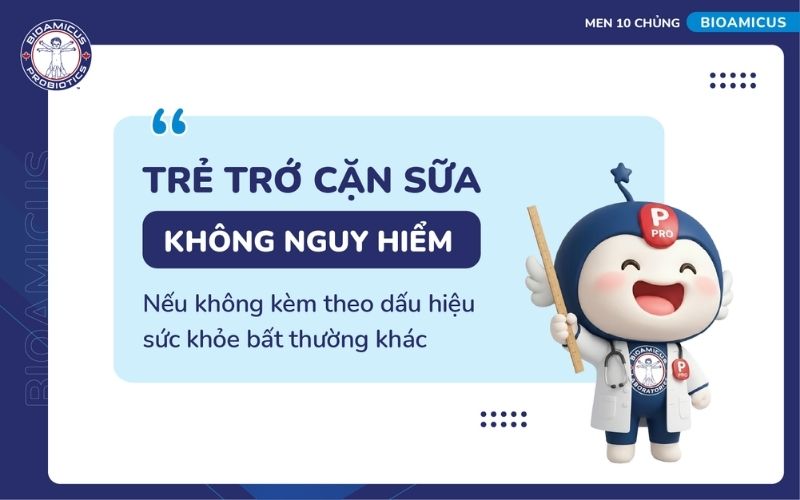 Dấu hiệu trẻ trớ cặn sữa kh&ocirc;ng nguy hiểm