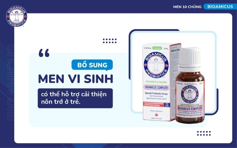 Bổ sung men vi sinh c&oacute; thể hạn chế n&ocirc;n trớ ở trẻ