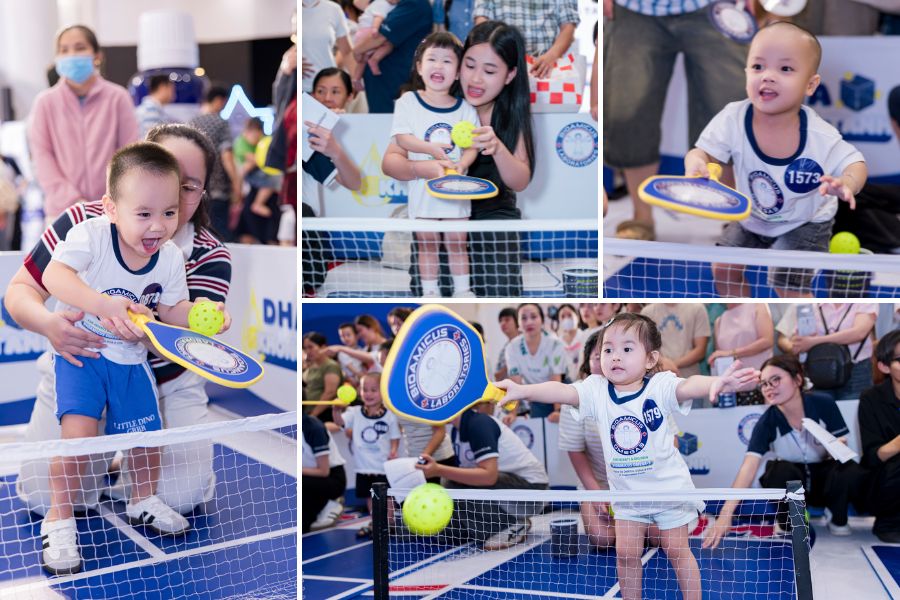 Những biểu cảm v&agrave; h&agrave;nh động si&ecirc;u đ&aacute;ng y&ecirc;u của c&aacute;c &ldquo;pick thủ nh&iacute;&rdquo; tại Giải đấu PickleBall 