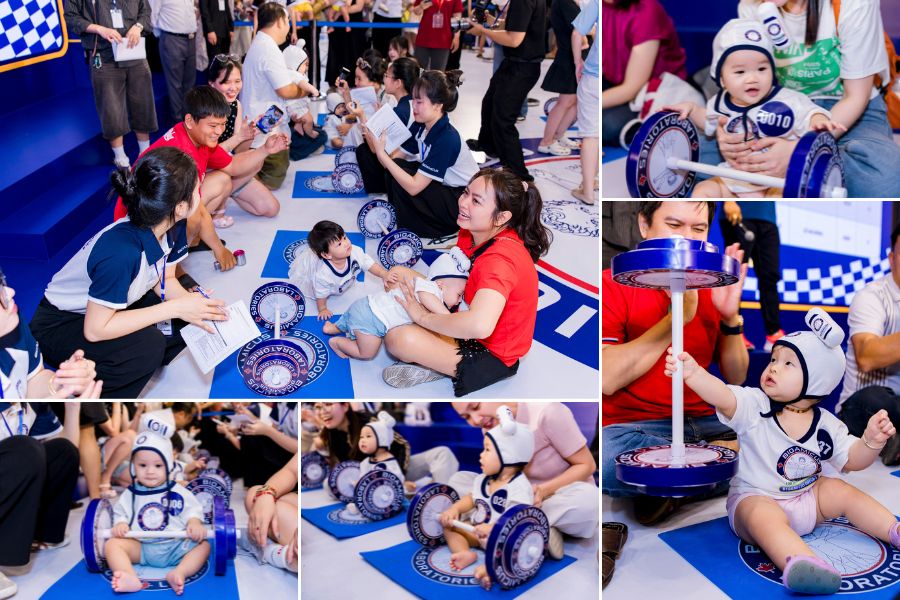 Những biểu cảm đ&aacute;ng y&ecirc;u của c&aacute;c b&eacute; trong l&uacute;c l&agrave;m quen v&agrave; luyện tập trước khi bước v&agrave;o thi đấu 