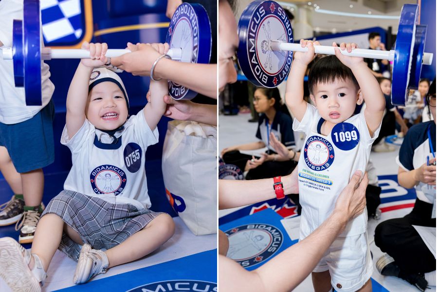 Khoảnh khắc đ&aacute;ng y&ecirc;u của c&aacute;c &ldquo;lực sĩ nh&iacute;&rdquo; trước khi bước v&agrave;o thử th&aacute;ch 