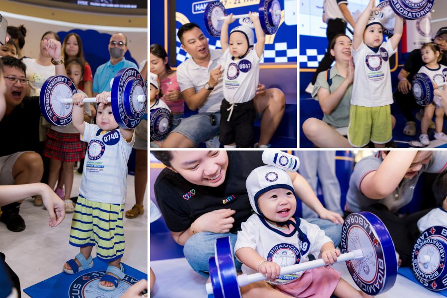 Ba mẹ đồng h&agrave;nh v&agrave; cỗ vũ tinh thần cho c&aacute;c VĐV nh&iacute; 