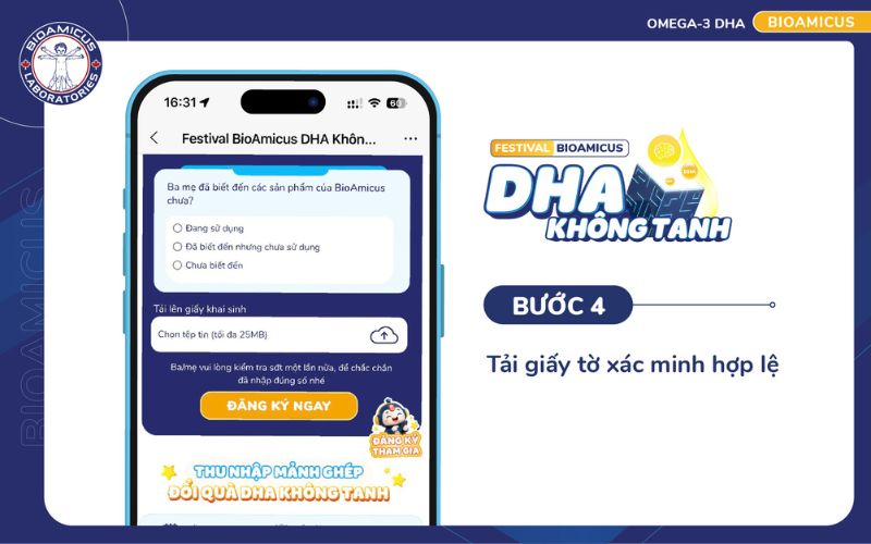 Tải giấy khai sinh hợp lệ của b&eacute; theo y&ecirc;u cầu của BTC