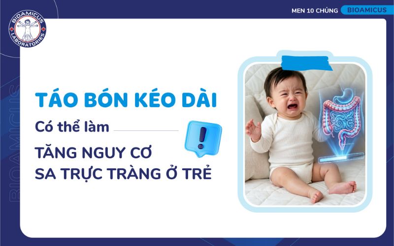 Hậu quả của t&aacute;o b&oacute;n ở trẻ em l&agrave;m tăng nguy cơ sa trực tr&agrave;ng