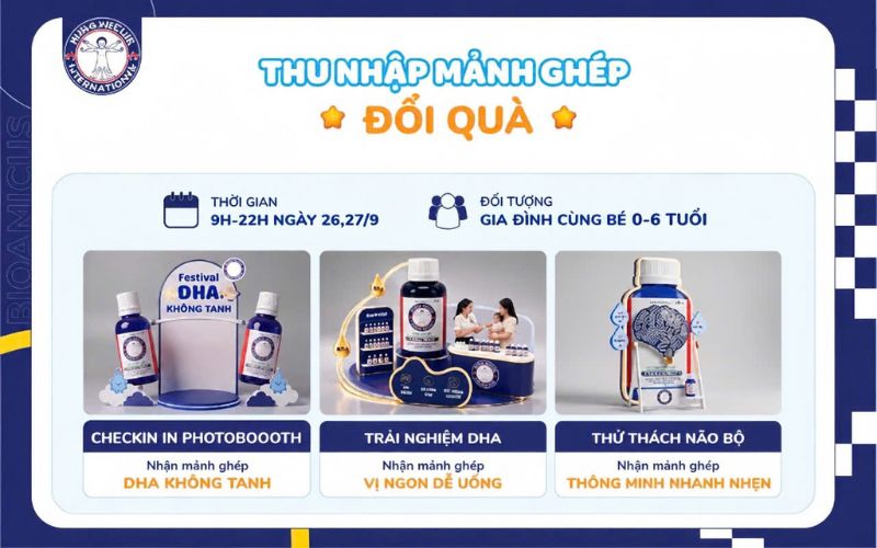 Trải nghiệm booth thu thập mảnh gh&eacute;p đổi qu&agrave; hấp dẫn