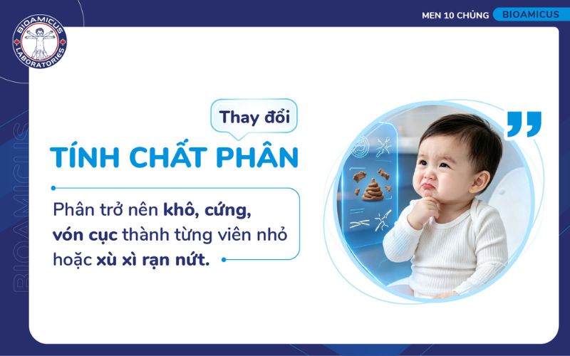 T&iacute;nh chất ph&acirc;n thay đổi l&agrave; một trong những dấu hiệu nhận biết t&aacute;o b&oacute;n ở trẻ 3 tuổi
