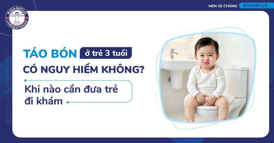 Táo bón ở trẻ 3 tuổi có nguy hiểm không? Khi nào cần đưa trẻ đi khám