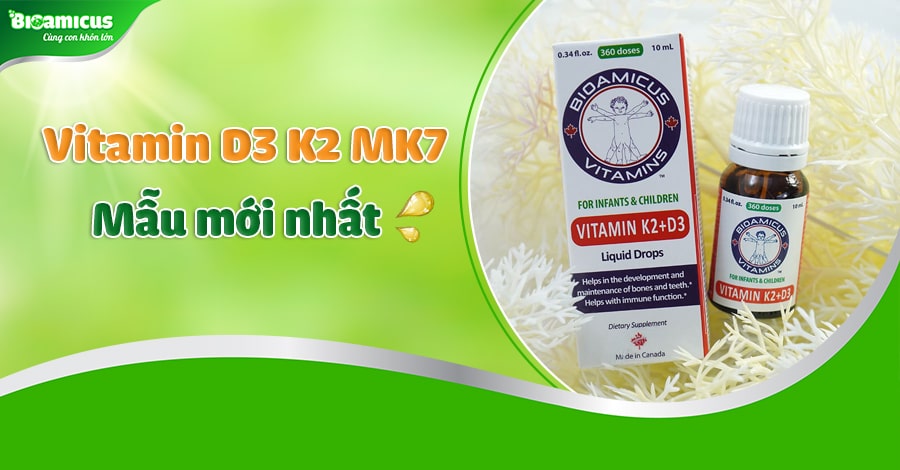 Điểm nổi trội của vitamin D3 K2 MK7 mẫu mới nhất BioAmicus