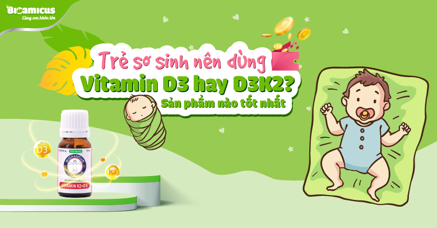 [Bao Ngoisao.vn] Trẻ sơ sinh nên dùng D3 hay D3K2?