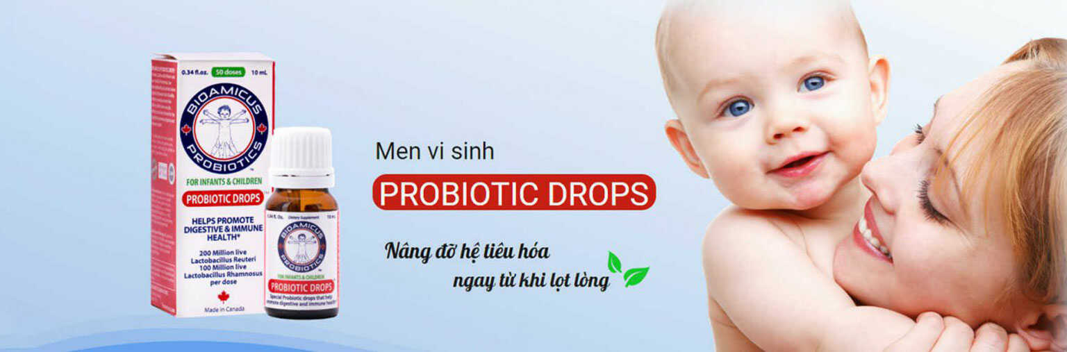 Men vi sinh 2 chủng lợi khuẩn BioAmicus Probiotic Drops