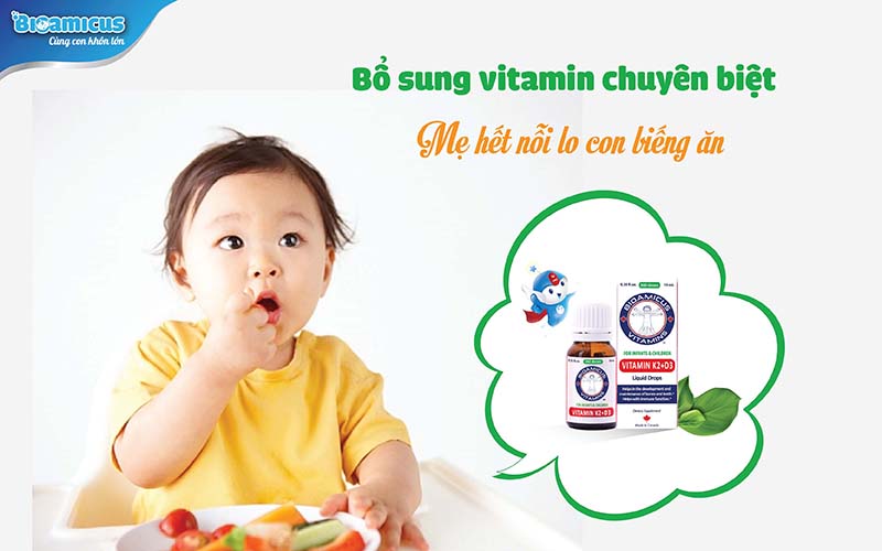 Trẻ biếng ăn nên bổ sung vitamin gì - vitamin d3 k2