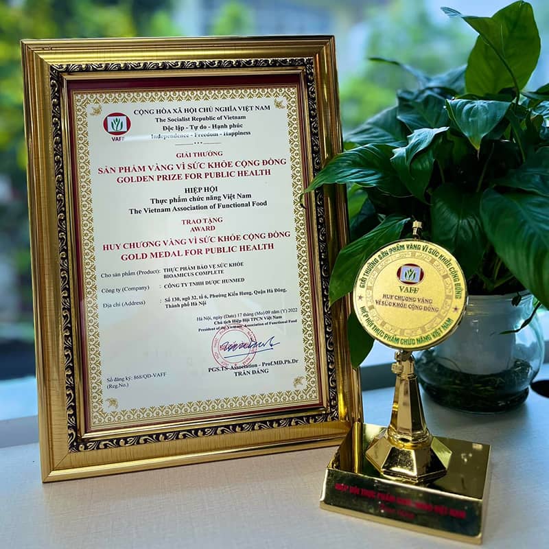 BioAmicus nhận giải thưởng sản phẩm vàng vì sức khỏe cộng đồng
