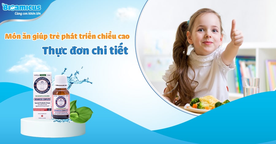 Các món ăn giúp trẻ phát triển chiều cao
