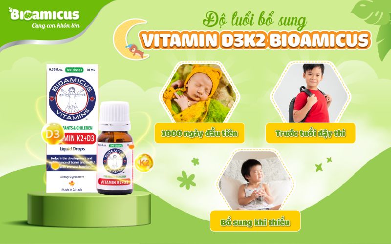 BioAmicus d3k2mk7 dùng được cho trẻ từ sơ sinh